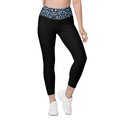 Blue Camo Leggings - Pockets